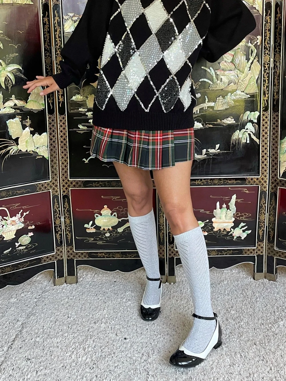 90s preppy plaid mini skort - Picture 8 of 8